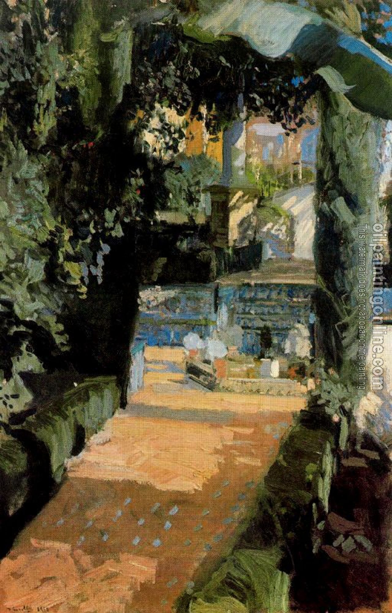 Joaquin Sorolla y Bastida - Corner of the Grutesco of Alcazar, Seville